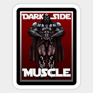 Dark side muscle-clean Sticker